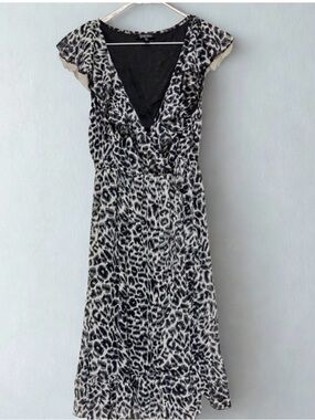 Leopard Print Wrap Dress Size Large New Without Tags by Sapogee NWOT
